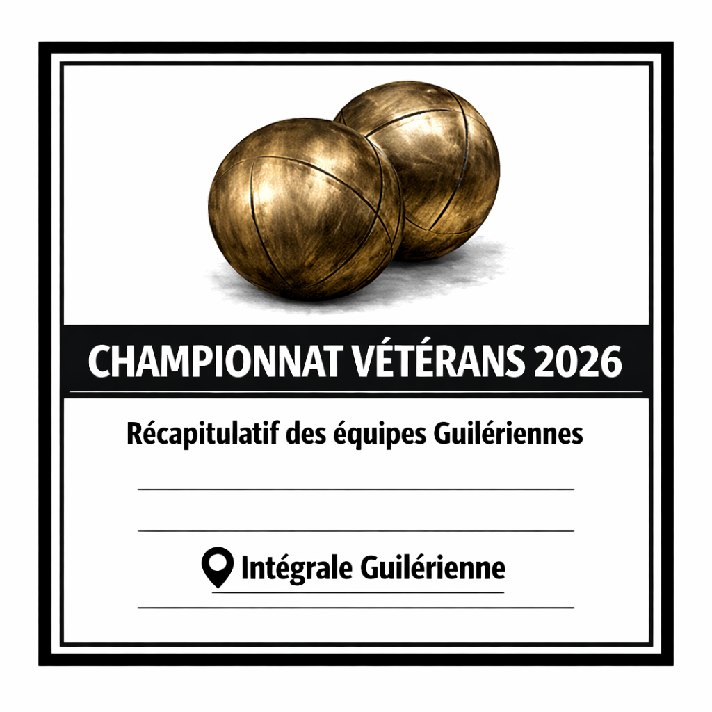 Récapitulatif du Championnat Vétérans 2026
