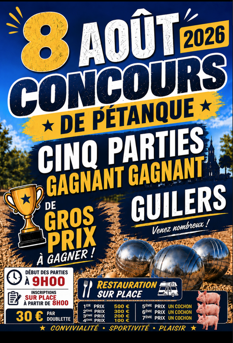 Concours à Guilers le 08 août 2026