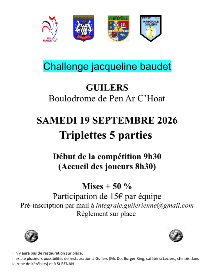 Challenge à Jacqueline  !