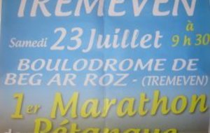 1er Marathon de pétanque à Tréméven