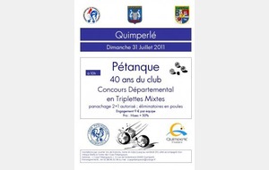 40 ans du Club de pétanque de Quimperlé