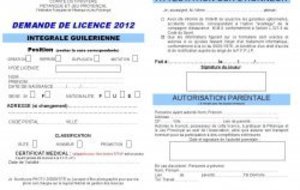 Renouvellement des Licences 2012