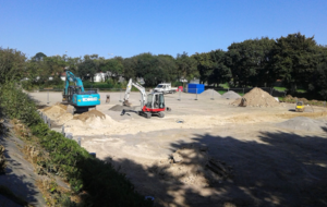 Début des travaux du futur boulodrome