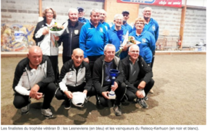 Belle deuxième place des Lesneviens au trophée vétérans B de pétanque