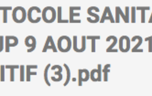 Nouveau protocole sanitaire à compter du 9 août ...