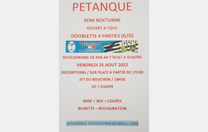 Semi Nocturne le Vendredi 26 août 2022...