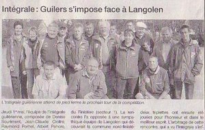 Ouest France -1er Tour coupe du Finistère  2008