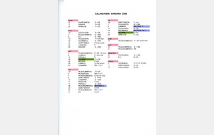 Le calendrier sportif donne le détail