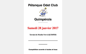 POC QUIMPER - Doublettes  (4 parties de 55 minutes + 1 mène).