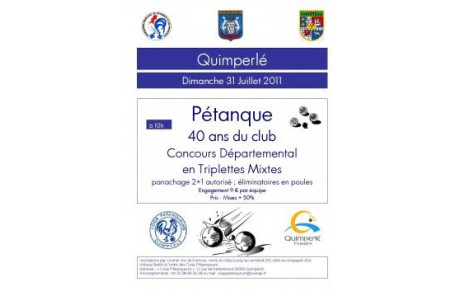 40 ans du Club de pétanque de Quimperlé