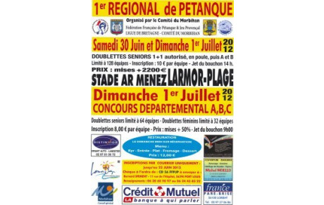 1er Régional de pétanque à LARMOR-PLAGE...