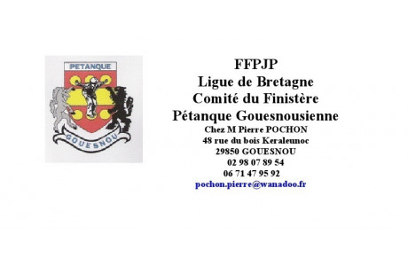 Championnat Départemental Triplettes Vétérans 2013 à Gouesnou...