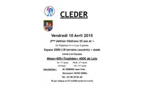 Rassemblement Vétérans le 10 avril 205 à CLEDER