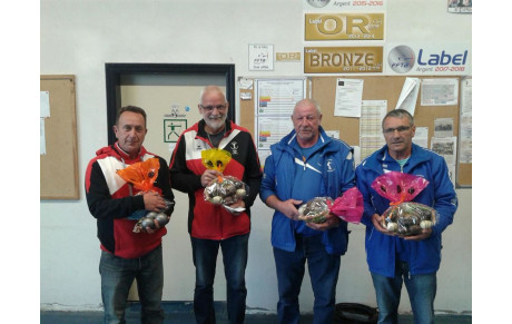 Résultats du Championnat Doublettes Vétérans du Secteur 1