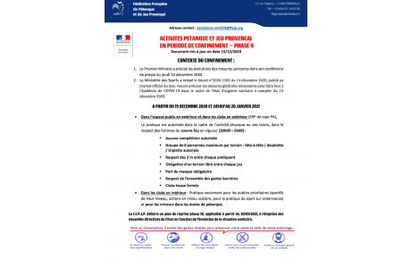 PLAN DE REPRISE PHASE 9