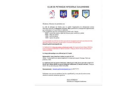 Qualificatif secteur individuel le 25 février 2024 à Guilers