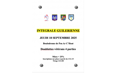 GUILERS - Jeudi 18 septembre - Doublettes Vétérans
